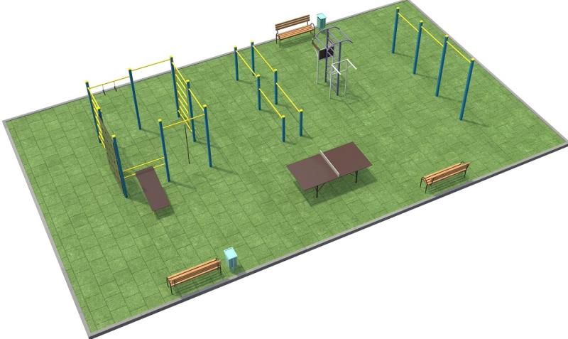 Проект спортплощадки 170 метров в Петрозаводске в Петрозаводске