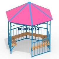 Беседка с лавками МАФ 4120 в Петрозаводске Беседка с лавками МАФ 4120 в Петрозаводске