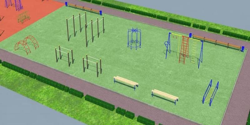 Проект детско-спортивной площадки для школы - детсада в Петрозаводске