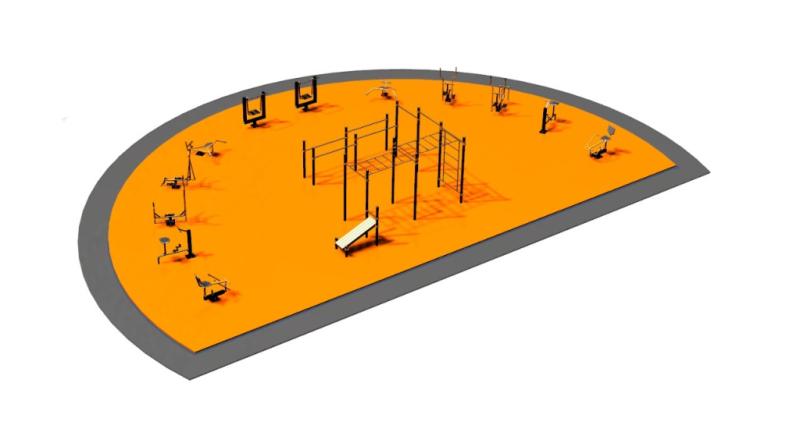 Дизайн проект спортплощадки Полукруглая в Петрозаводске