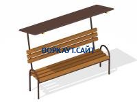 Лавочка под навесом МАФ 1607 в Петрозаводске