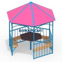 Беседка со столом и лавками МАФ 4121 в Петрозаводске Беседка со столом и лавками МАФ 4121 в Петрозаводске