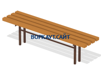 Лавочка без спинки МАФ 1601 в Петрозаводске