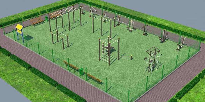 Проект спортивной воркаут площадки с уличными тренажерами - 1467400 рублей в Петрозаводске