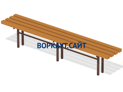Двухметровая лавочка без спинки 2 м МАФ 1602 в Петрозаводске