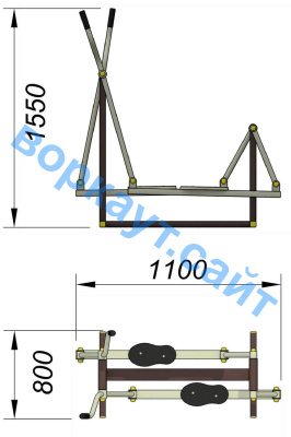 Уличный тренажер "Лыжник" УТ 008 в Петрозаводске