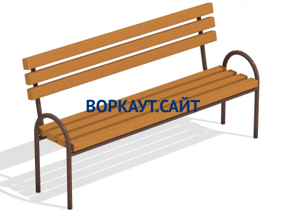 Парковая лавочка со спинкой МАФ 1605 в Петрозаводске