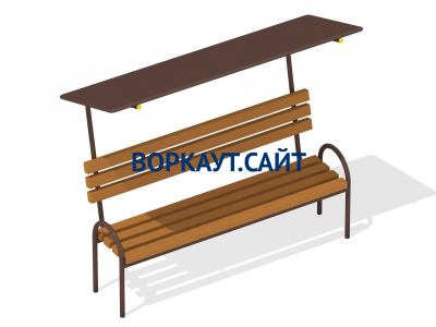 Лавочка под навесом МАФ 1607 в Петрозаводске