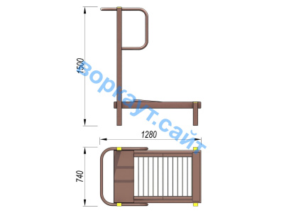 Уличный тренажер Беговая дорожка УТ 009 в Петрозаводске