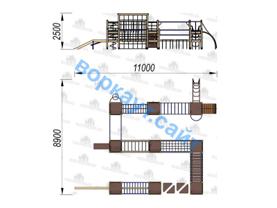 Детский спортивный комплекс Полоса препятствий ДСК 3116 в Петрозаводске