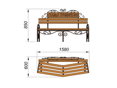 Скамья примирения МАФ 1610 в Петрозаводске