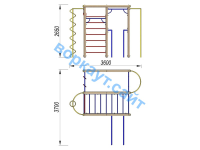 Детский спортивный комплекс Гимнастический ДСК 3107 в Петрозаводске
