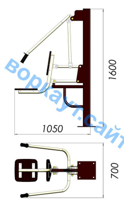 Уличный тренажер "Жим от груди" УТ 002 в Петрозаводске