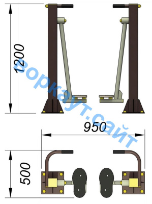 Уличный тренажер "Ходьба в пространстве" УТ 005 в Петрозаводске