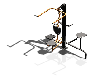 Уличный тренажер "Верхняя тяга Твистер стоя Твистер сидя" УТ336 в Петрозаводске
