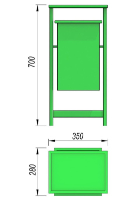 Урна с крышкой МАФ 1631 в Петрозаводске
