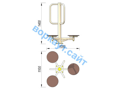 Уличный тренажер Орбита УТ 011 в Петрозаводске