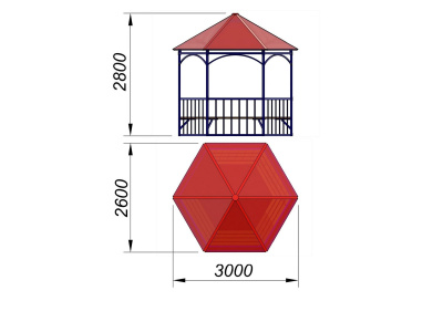 Беседка с лавками МАФ 4120 в Петрозаводске