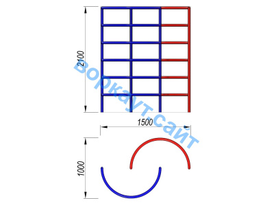 Шведская стенка полукруглая ДСК 3503 в Петрозаводске
